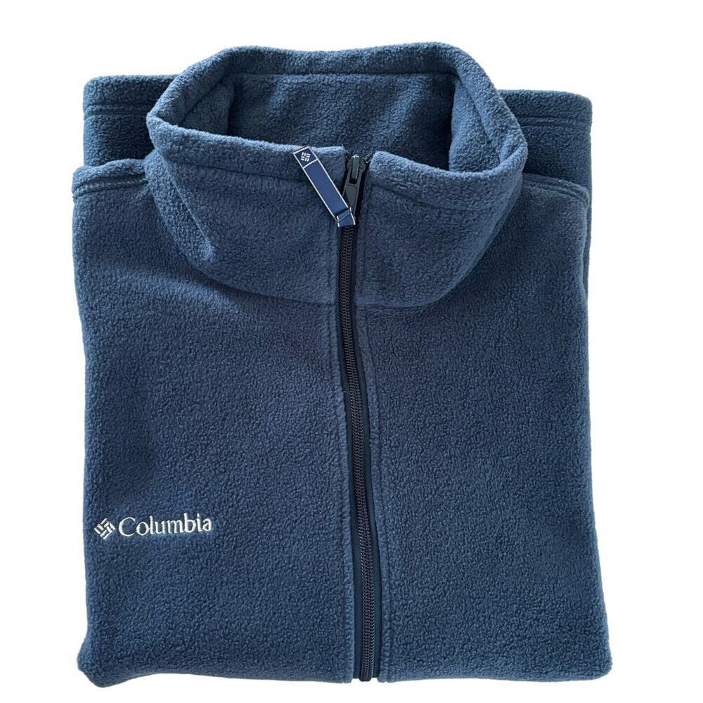 Columbia Men's Size XL Blue Fleece Full Zip Winter Fall Lightweight Jacket Vest‎
